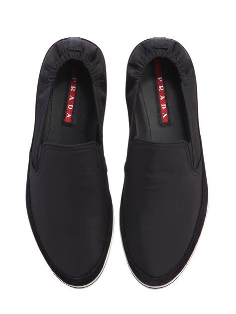 prada runners black sale|prada men's slip on sneakers.